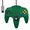 Nintendo N64 controller *Green*  1 pcs